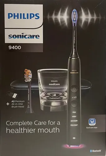 Philips Sonicare DiamondClean 9000 HX9917/89 - Schallzahnbürste in Schwarz, mit 4 Reinigungsprogrammen und intelligenter Andruckkontrolle