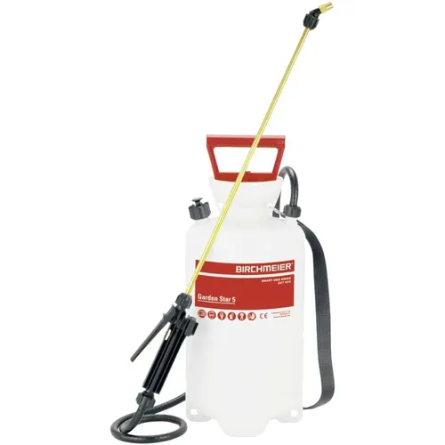Birchmeier Drucksprühgerät Garden Star 5 - Effiziente Gartenspritze mit 5 L Kapazität - Bewässerungssysteme - Ideal für die Anwendung von Dünger, Fungiziden und Herbiziden, robustes Kunststoffdesign für eine langlebige Nutzung.