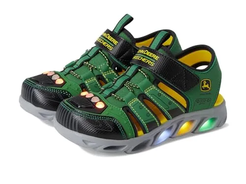 Skechers Hypno-Splash Fischersandale, Green, 32 EU - Wanderschuhe für Kinder, wasserfest und mit rutschfester Sohle für sicheres Spielen im Freien.