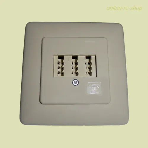 TAE Dreifachdose Telefondose TAE 3 x 6 NFN UP Unterputz LSA Plus beige perlweiss