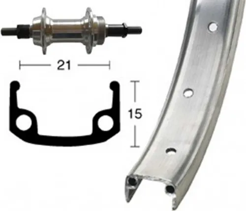 Ryde Alu Kastenfelge H-Rad 26 x 1.9 mit Nabe - Hochwertige Alu Kastenfelge für Hinterrad, kompatibel mit Schraubkranz, ideal für zuverlässige Performance bei jedem Wetter.