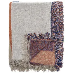 Bloomingville Clarita Decke, Orange, Recycelte Baumwolle in orange von Bloomingville