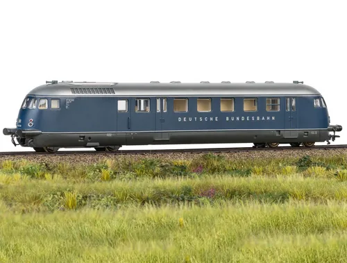 Märklin 39698 Triebwagen DB Ep III - Personenwagen mit Innenbeleuchtung und stromführenden Kupplungen, ideal für Sammler und Eisenbahnliebhaber, Maßstab 1:87, digitale Steuerung und limitierte Auflage.