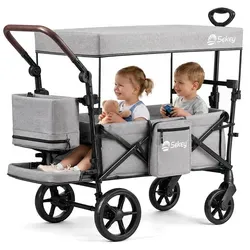 Sekey Faltbarer Bollerwagen mit Dach für Kinder von Sekey