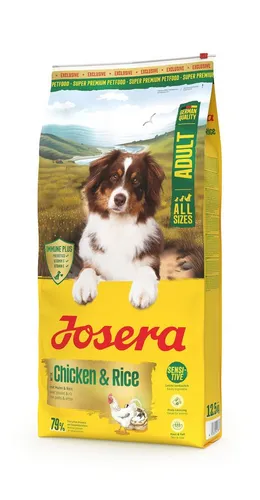 Josera Chicken & Rice 12,5 kg - Hochwertiges Hundefutter - Hundefutter für ausgewachsene Hunde mit leicht verdaulichem Huhn & Reis. Unterstützt das Immunsystem und sorgt für schönes Fell dank wertvoller Fettsäuren.