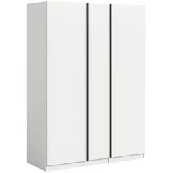 Mid.you Drehtürenschrank, Weiß, 6 Fächer, 130x183x53 cm - Moderner Drehtürenschrank in Weiß aus Holzwerkstoff mit 6 Fächern. Ideal für den Schlafzimmer-Einsatz, bietet er viel Stauraum und überzeugt durch seine FSC-zertifizierte Qualität.