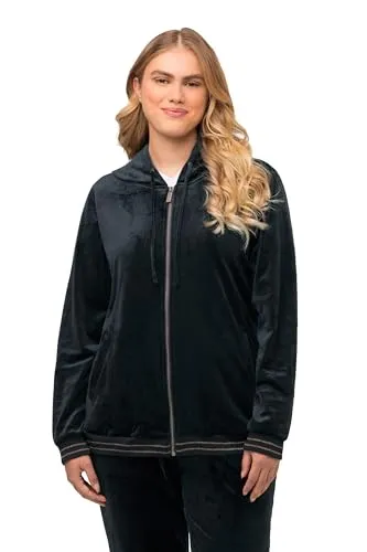 Ulla Popken Samt-Sweatjacke für Damen von Ulla Popken