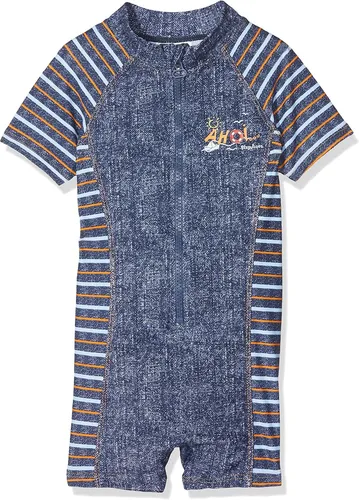 Playshoes Jungen UV-Schutz Einteiler Ahoi Badeshort Schwiemmen Jeansblau 122-128