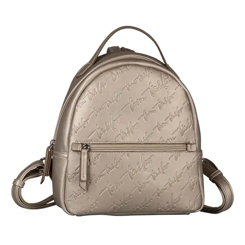 TOM TAILOR Denice Damen Rucksack - Moderner Backpack in Beige - Damen-Rucksackhandtaschen mit 7 L Volumen, Reißverschlussfächern und verstellbaren Schulterriemen für individuellen Tragekomfort. Stilvolles Design aus Lederimitat.