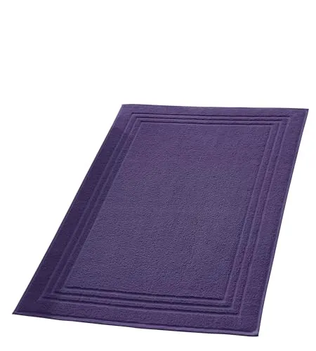 Erwin Müller Badteppich, Badematte, Duschvorleger Heidelberg 100% Baumwolle lila Größe 50x80 cm - sehr weich, schnell trocknend, strapazierstark