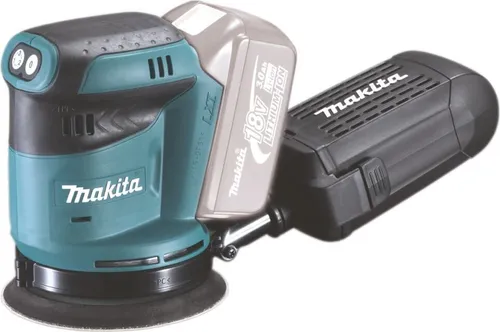 Makita DBO180ZJ Exzenterschleifer - 18 V Makpac, kompakt und manövrierbar mit 3 Geschwindigkeitsstufen, ohne Akku und Ladegerät