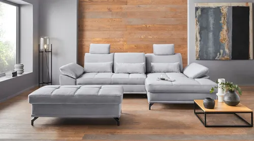 OTTO home Ecksofa Costello L-Form, B: 301 cm mit Sitztiefen-, Armteilverstellung &, 3 Nierenkissen, optional Bettfunktion & Bettkasten