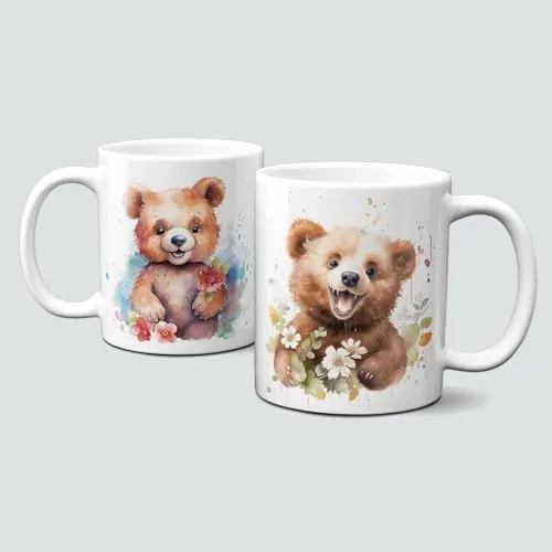online-hut - Tasse - Kaffeebecher - Baby Bears - Bären Kinder - Animals - Tiere - Tier Babys - Sweet Animals - Motivtasse - Geschenkidee - LT-988