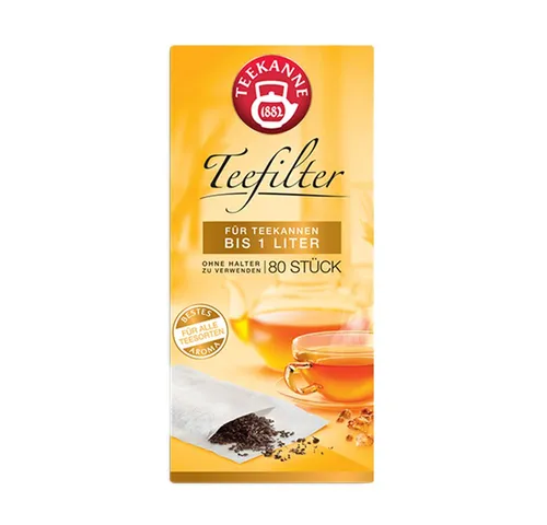 TEEKANNE Papierfilter Teefilter (80 Stück für Kannen bis 1 Liter)