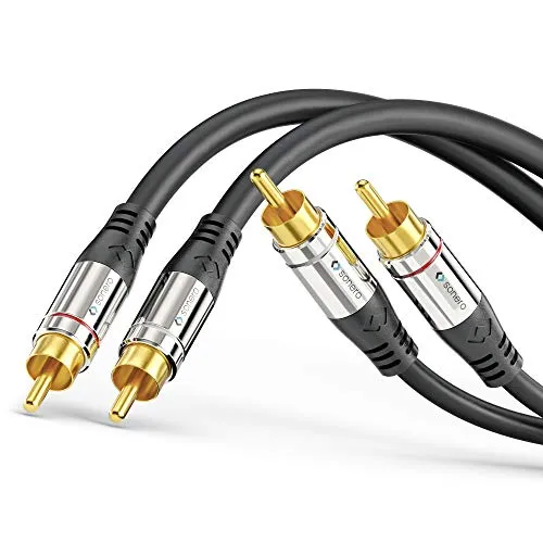 Sonero 2x Cinch Stereo Audio Kabel 0,5m