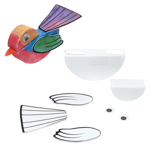 Colorations Bastelset Vogel 12-teilig