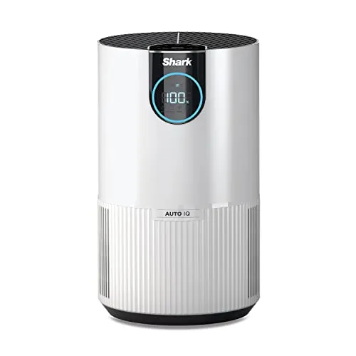 Shark Compact HEPA Luftreiniger HP100EU - Effizienter Luftreiniger für Räume bis 60m², entfernt 99,97% Allergene, Schimmel und Bakterien. Automatische Luftqualitätsmessung mit ECO-Modus für optimierten Stromverbrauch.