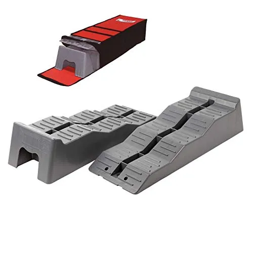 Fiamma® Level Up Ausgleichskeil | 2er Set + Tragetasche | 4–10cm | grau | Leveller | Keile