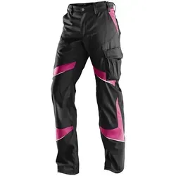Kübler Arbeitshose Activiq 2550 Damen, schwarz-pink, Größe 36 - Bequeme Bundhose für Damen mit ergonomischer Passform, praktischen Taschen und hoher Sichtbarkeit - ideal für anspruchsvolle Arbeiten.