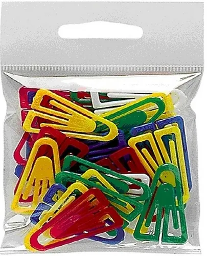 Büroklammer Büroklammern Plastikclips 35mm VE=30 Stück sortiert