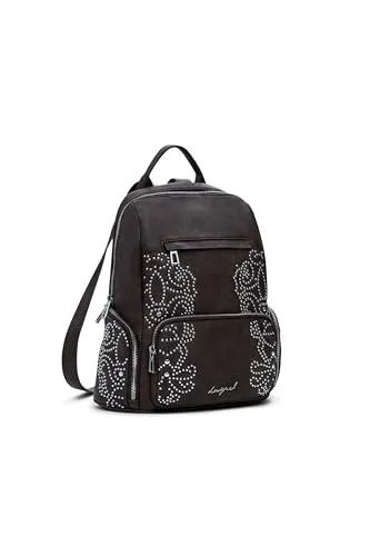 Stylischer Damen Rucksack Braun mit Nieten - Eleganter Rucksack in Braun mit auffälligen Nieten, vielseitigen Tragemöglichkeiten und ausreichend Stauraum – ideal für stilbewusste Frauen.
