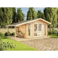 Alpholz Gartenhaus Mirko Modern Satteldach Tauchimprägniert 521 cm x 350 cm