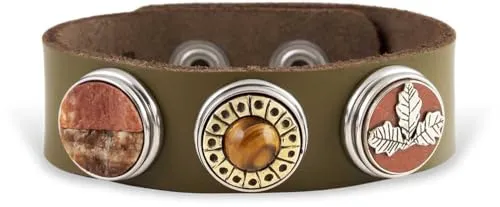 NOOSA-Amsterdam ORIGINAL Armband CLASSIC REGULAR olive green - ohne Chunks Größe S