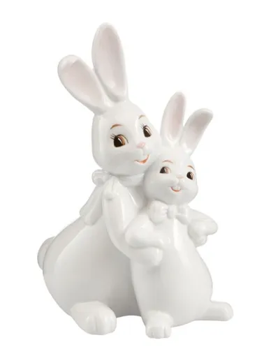 Goebel Figur Hase Snow White You and Me - Osterfigur aus hochwertigem Porzellan, mehrfarbige Gestaltung und liebevolles Design, perfekt als Dekoration oder Geschenk zu Ostern.