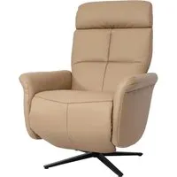 Relaxsessel MCW-L10, Design Fernsehsessel mit Liegefunktion - Sessel in hochwertigem Voll-Leder taupe, drehbar und ideal für entspannte Stunden beim Fernsehen oder Relaxen. Ausgezeichnetes Qualitätsmanagement seit 2013.