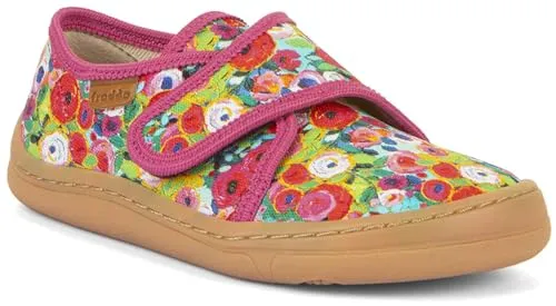 Froddo Barefoot Slippers Flowers EU 35 - Hausschuhe mit Textil-Obermaterial und flexibler Laufsohle für ein angenehmes Barfußgefühl – perfekt für entspannte Freizeitmomente.