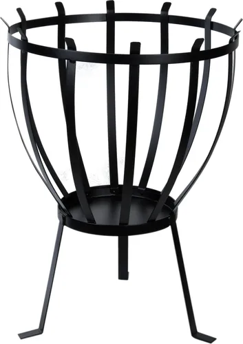 esschert design Feuerschale - Halbelliptischer Feuerkorb - Feuerschalen - stilvolles und stabiles Design für Garten und Terrasse, ideal für gemütliche Abende im Freien.