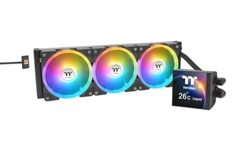 Thermaltake MAGFloe 360 Ultra All-In-One Liquid Cooler - PC-Komponenten mit 3,95-Zoll-LCD-Display für individuelle Anpassung und SWAFAN EX-Lüftern für einfache Installation und hervorragende Kühlleistung.