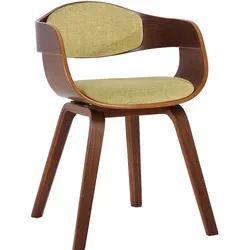 CLP Retrostuhl mit Stoffbezug in beige von CLP