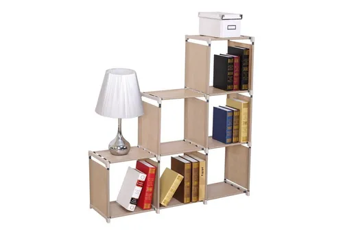 HTI-Living Standregal Stoffregal Stufenregal 6 Fächer Lena, Stück 1-tlg., Standregal