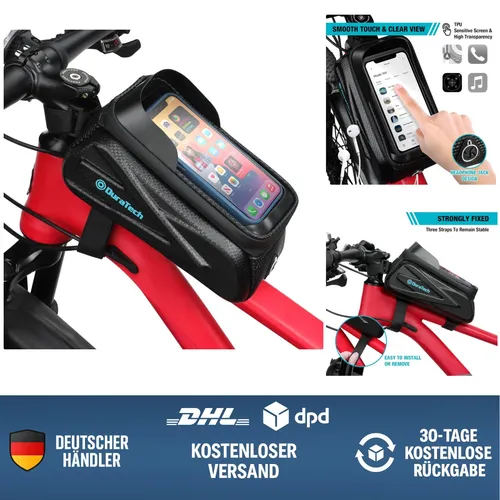 Fahrrad Rahmentasche  mit touchscreen Membrane Schwarz Fahrradlenkertasche