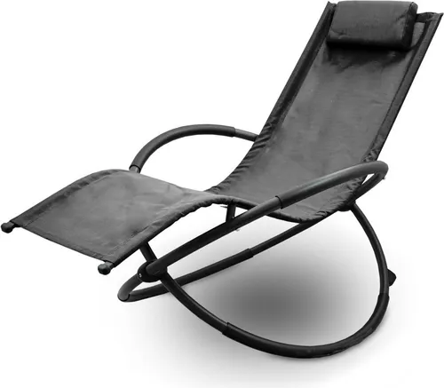 LACESTONE Relaxliege Klappsessel Schwarz - Zeitgenössischer Relaxstuhl, rost- und wasserfest, mit einer hohen Gewichtskapazität von 180 kg – ideal für entspannte Stunden im Garten oder auf der Terrasse.