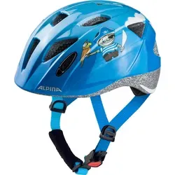 Alpina Kinder Fahrradhelm Pirate Gloss, 49-54 cm - Fahrradhelm für Kinder mit optimaler Belüftung und sicherer Passform, ideal für kleine Abenteurer. Hohe Sichtbarkeit durch reflektierende Elemente und optionales LED-Licht.