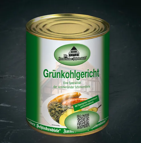 Grünkohlgericht mit Pinkel,Kassler und Kochwurst  800 g