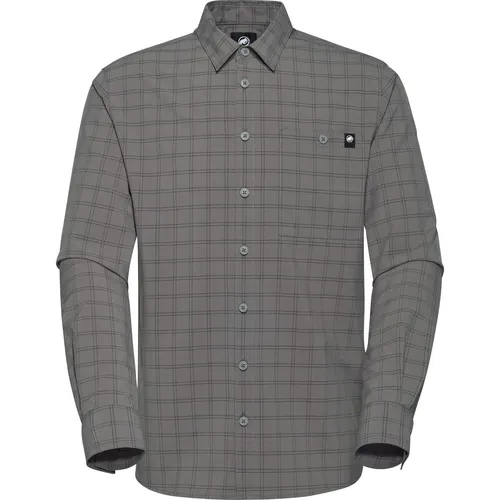 Mammut Lenni Longsleeve Shirt - Hemd in Grau, Gr. S - Outdoorhemd mit UV-Schutz, ideal für Trekking und Wandern. Hergestellt aus 100% Polyester für hohen Tragekomfort.