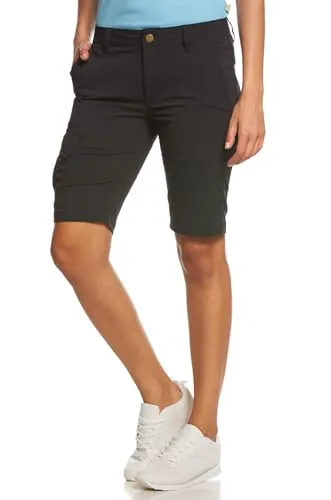 Jeff Green Damen Elastische Schnell Trocknende Kurze Leichte Cargo Outdoor Funktions Hose Melina, Farbe:Black, Größe:42