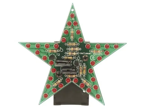 Blinkender LED-Stern mit roten LEDs 9V Velleman MK169R
