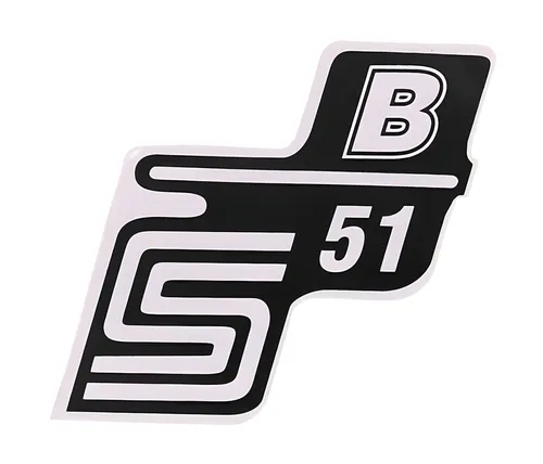 Schriftzug BestPrice S51 B Folie / Aufkleber weiß für Simson S51