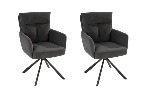 Home4You Polsterstuhl Set, Dunkelgrau in grau von Home4You