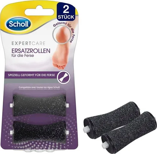 Scholl Hornhautentferner Ersatzrolle ExpertCare für Ferse - Ersatzrollen für den Scholl Hornhautentferner, speziell für die Ferse. Mit Diamantpartikeln für sanfte und effektive Hornhautentfernung. Einfacher Wechsel und perfekte Anpassung an die Fersenform.