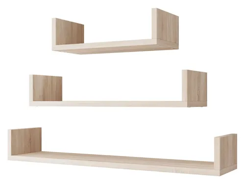 Mirjan24 Wandregal Sonoma Eiche, Rechteckig, 80x11x18 cm - Elegantes Wandregal aus Holzwerkstoff in Sonoma Eiche, ideal für Ihr Wohnzimmer. Kompakt und platzsparend, einfach zu montieren und bietet eine stilvolle Ablagefläche.