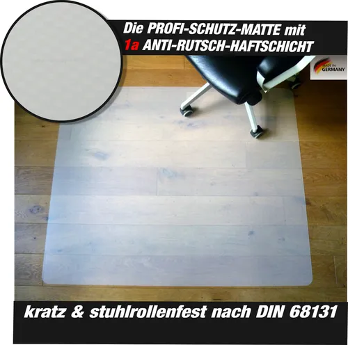 Bodenschutzmatte 120 x 100 cm für Bürostühle