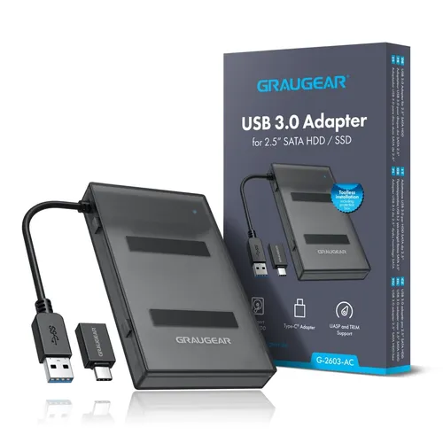 GRAUGEAR USB-A C 3.1 Adapterkabel 2,5