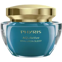 Phyris AQUActive Hyaluron Sleep 50ml - Nachtpflege mit intensivem Feuchtigkeitsboost, unterstützt die Regeneration der Haut über Nacht für ein samtiges Hautgefühl.