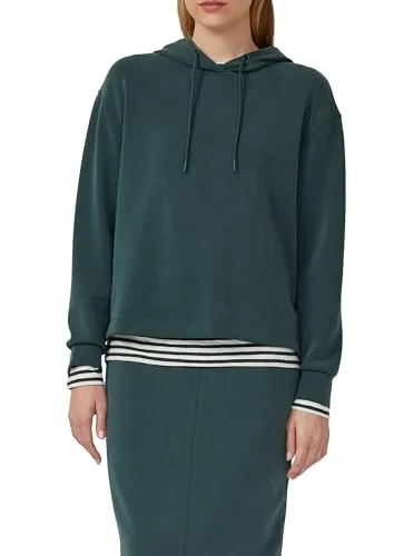 s.Oliver Damen Hoodie in Bottle Grün, Gr. 38 - Stylischer und komfortabler Hoodie für Damen von s.Oliver. Mit praktischer Kapuze und po-bedeckendem Schnitt aus weicher Sweatware für angenehmen Tragekomfort.