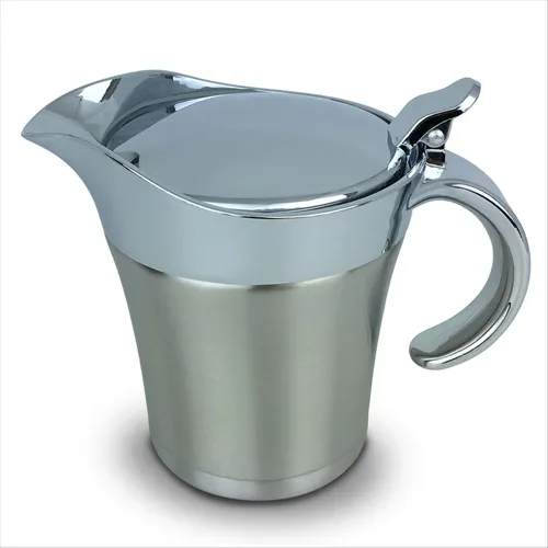 Edelstahl Thermo Sauciere Einhand Soßenkanne Sauce Kanne Servierkanne verchromt